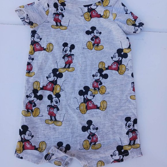 Disney Baby Size 3/6Months Gray Mickey Mouse Shirt Kids - Picture 8 of 8